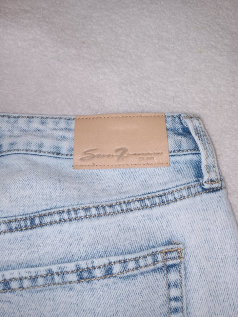 Seven7 Slim Straight Jeans Womens 4 Light Wash Y2K 90s Minimal Denim - Picture 6 of 12